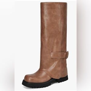 Women's boots of the brand TEAIEUI size 7.5 Coffee color (#60)